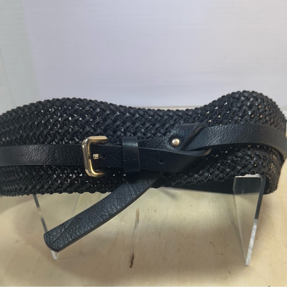 Apt 9 Black Woven  Belt Size S/M